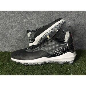 Size 13 Men - Under Armour Harper 7 Black Baseball Metal Cleats